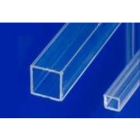PROFESSIONAL PLASTICS Square Extruded Acrylic Tubes, 0.375 ID X .50 OD X 6FT (35/CS) [Case] TACRESQ.375X.500X72.000-36CASE